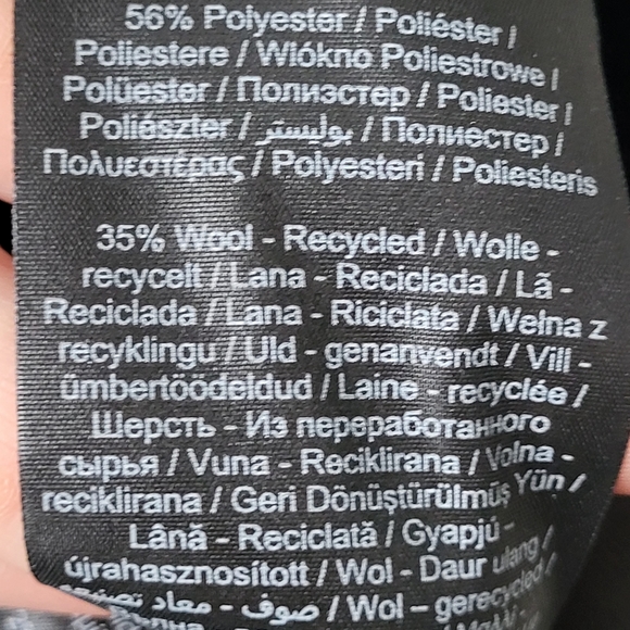 Vera Moda black wool blend double breasted high snap collar coat Size S - Picture 9 of 10